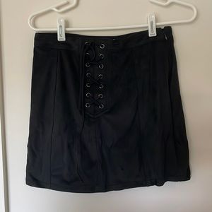 Black mini skirt